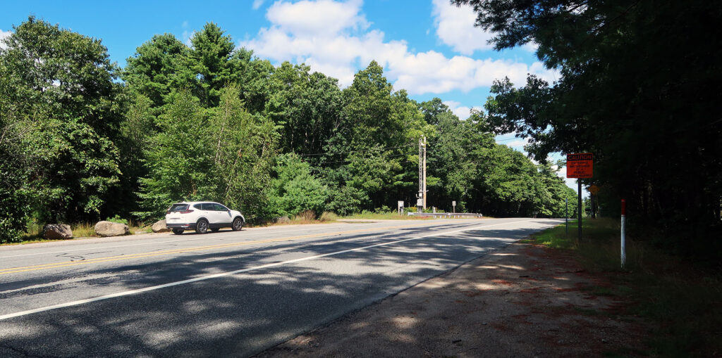 This seemingly banal stretch of state road sits near the highest point in Rhode Island: Jerimoth Hill.