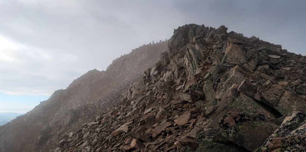 Visibility came and went near the summit.