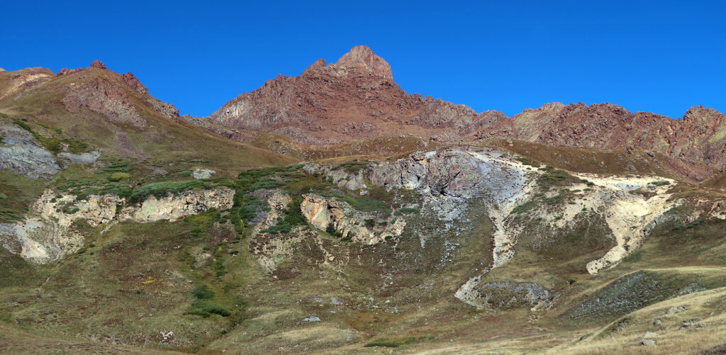Wetterhorn Peak seen from the lower approach.
