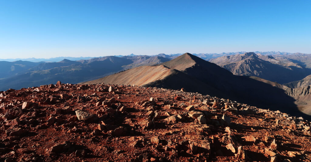 Views of Sunshine Peak from Redcloud.