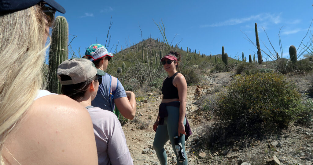 Our host, and Tucson native, a professor at U Arizona, dropping some cactus knowledge.