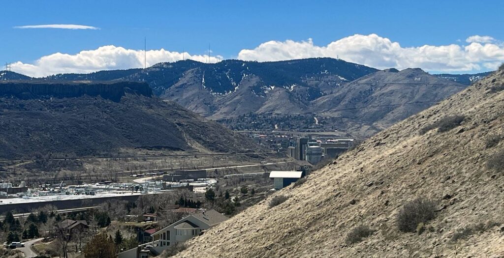 Golden, Colorado, seen from the side of North Table Mountain en route to Lichen Peak.