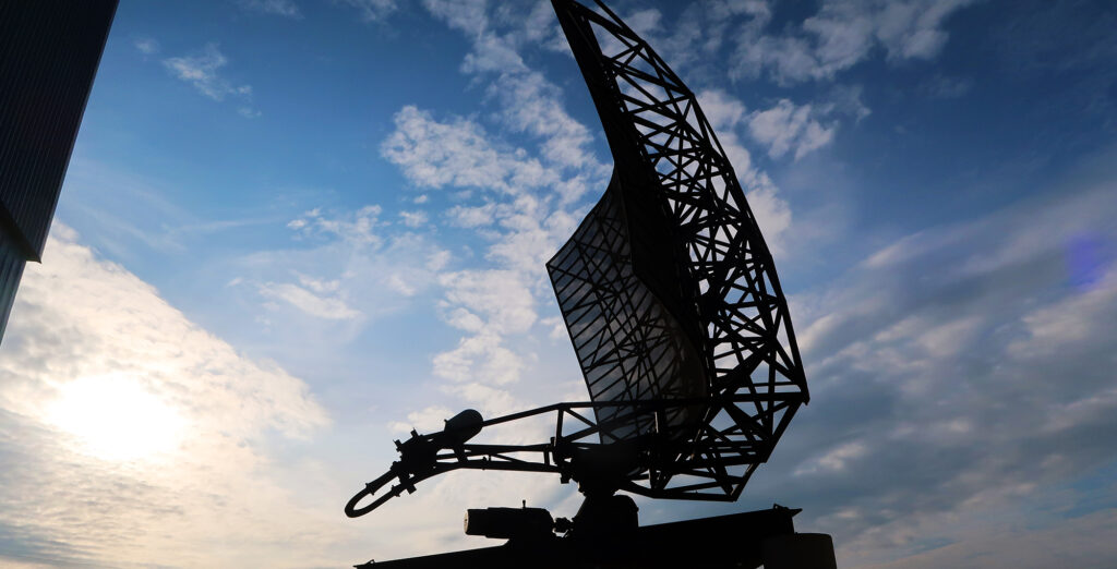 Radar equipment atop Campbell Hill, Ohio.