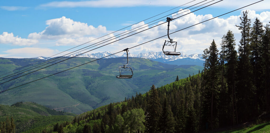 The Overlook Trail sports views of the rugged Gore Range, still dressed in snow as of late June 2023.