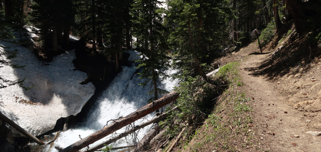 A stretch of trail just below Snowmass Lake.