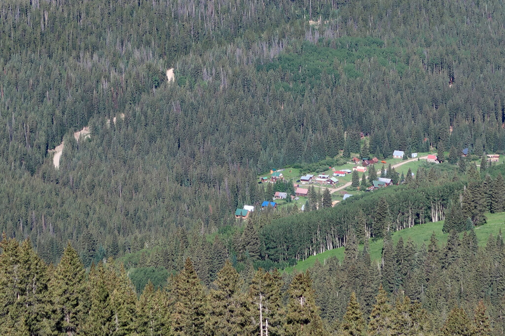 The town of Fulford from above.