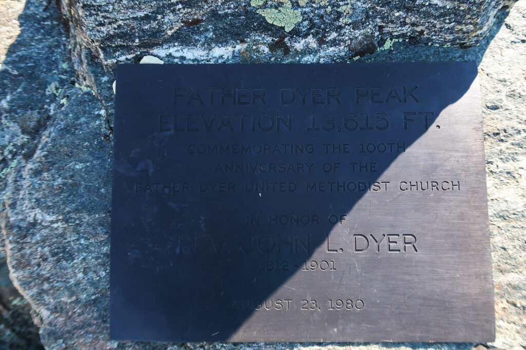 Summit plaque.