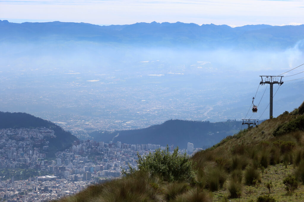 Quito seen from 13,000' on the slopes of the Pichincha volcano.