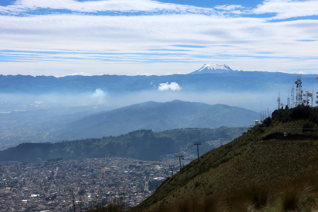 Antisana rises in the East, opposite the capital city.