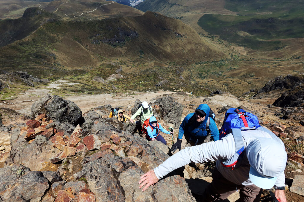 The final, steep, summit push.