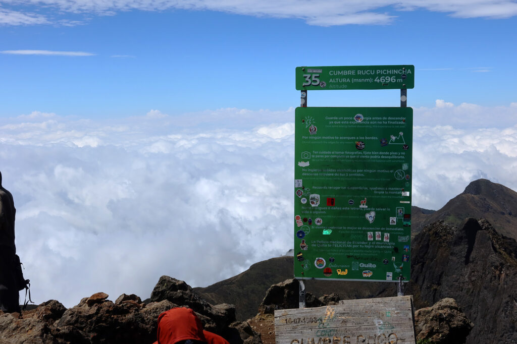 Looking west, with Ecuador's famed cloud forests beneath us.