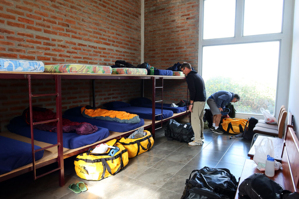 Getting settled into our rather spacious bunks at Refugio San Gabriel.