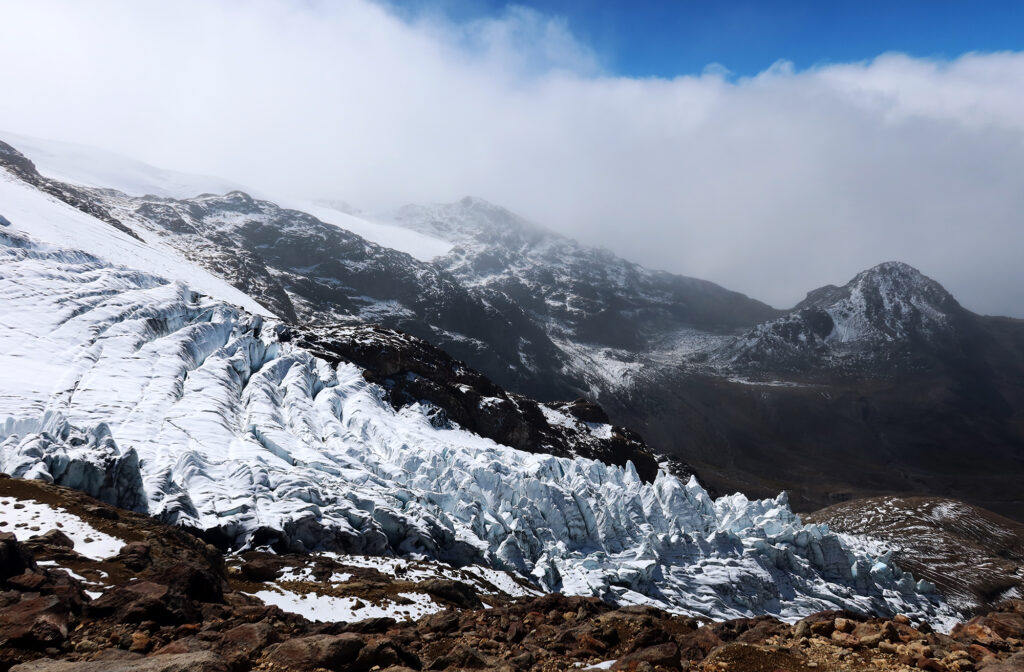 Seracs on the middle slopes of Cayambe.