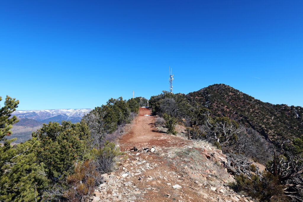 The trail near the "summit".