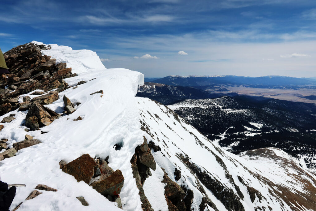 The summit ridgeline of Mount Guyot.