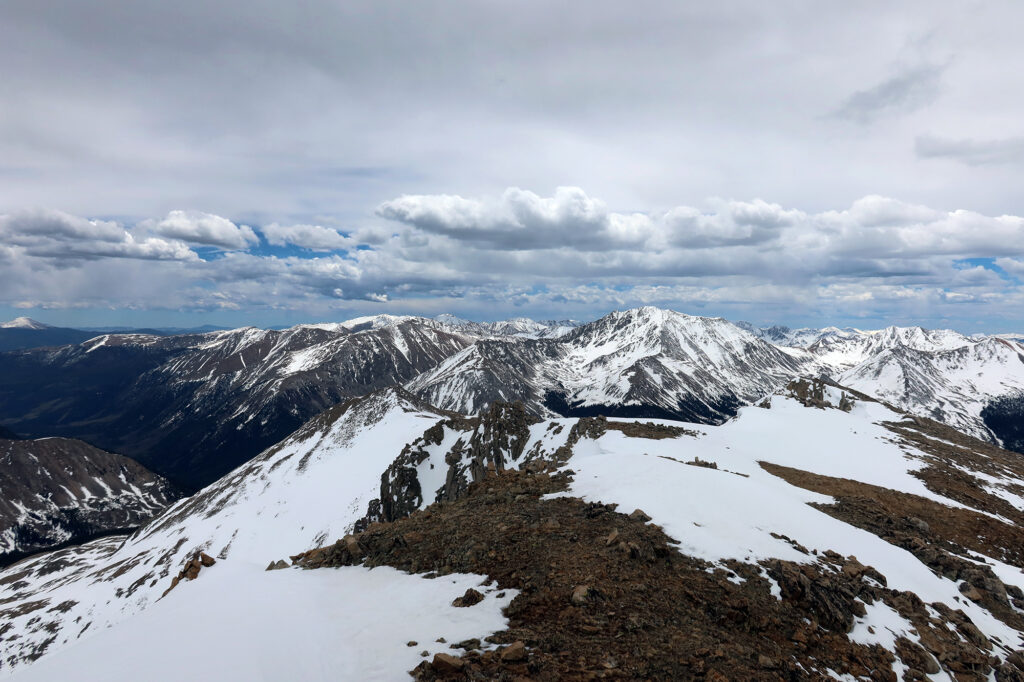 Moody clouds over Lackawanna, looking towards La Plata Peak.