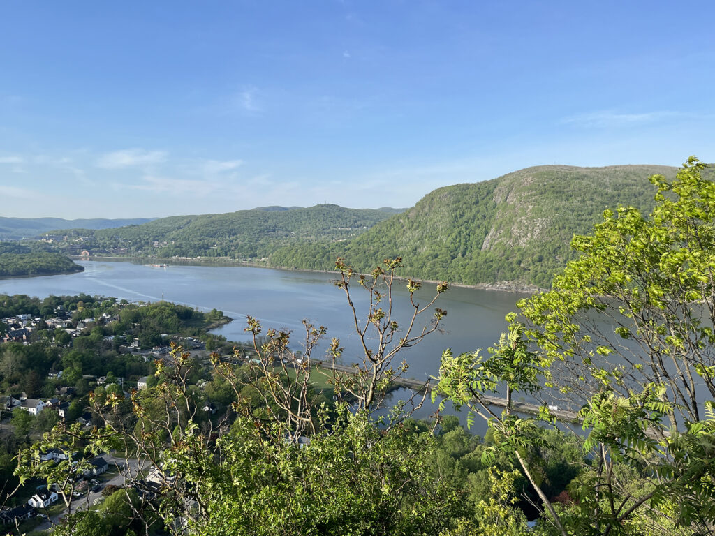 Views of Cold Spring and West Point from the cliffs along the Washburn Trail en route to Bull Hill.