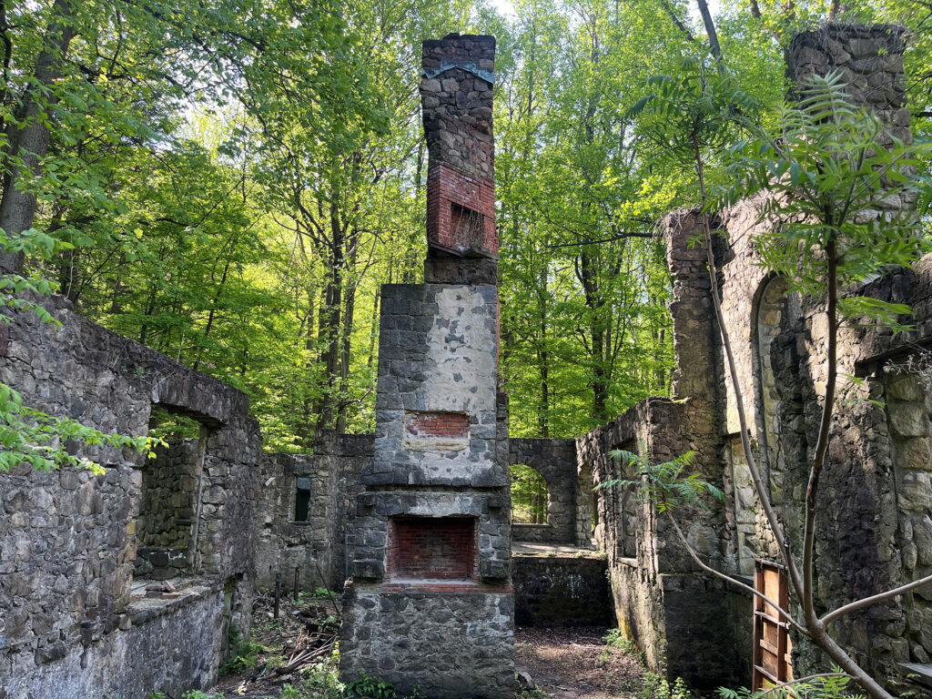 Ruins of the Cornish Estate beneath Bull Hill.