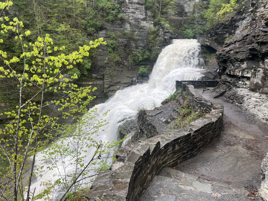 Approaching Lucifer Falls, Robert H Treman's star attraction.